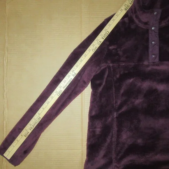 Lands’ End Plush Fleece 1/4 Snap Pullover | Medium Tall (10/12) - Picture 9 of 13